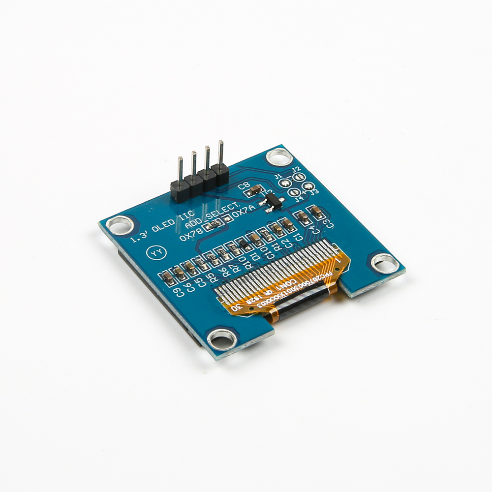 "Дисплей I2C OLED LCD 1.3"", SH1106 синие символы на белом экране"